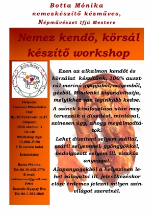 Nemezkendő- és nemezsálkészítő workshop