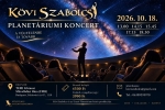 K&ouml;vi Szabolcs Budapesten, planet&aacute;riumi koncertek - 2026. okt&oacute;ber 18. 13.00, 14.15, 15.45, 17.15, 18.30